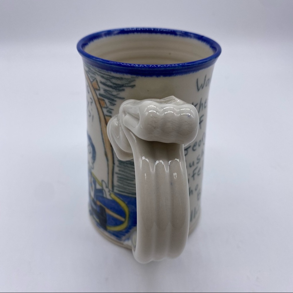 Tom Edwards Vintage Political Pottery Mug George Bush Life Line - Picture 4 of 6